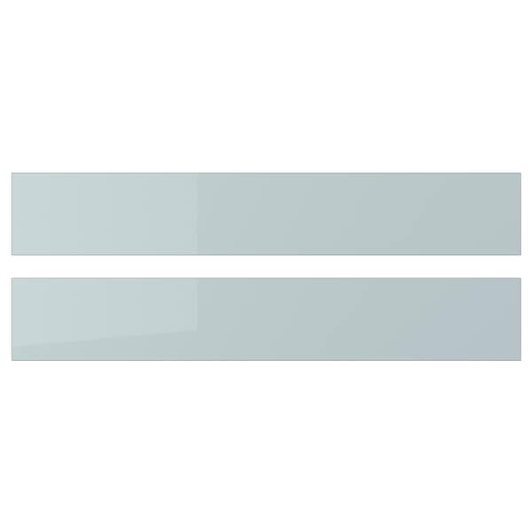 Ikea KALLARP - Drawer front, high-gloss light grey-blue, 60x10 cm