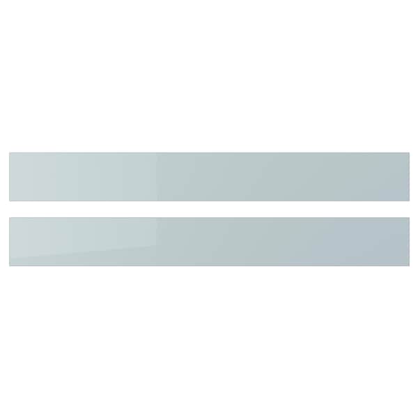 KALLARP - Drawer front, high-gloss light grey-blue, 80x10 cm - best price from Maltashopper.com 70520163