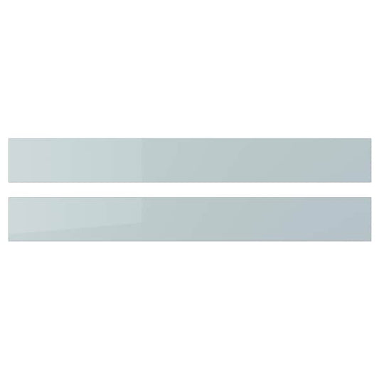 Ikea KALLARP - Drawer front, high-gloss light grey-blue, 80x10 cm