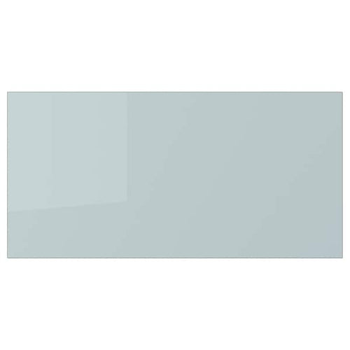 KALLARP - Drawer front, high-gloss light grey-blue, 40x20 cm