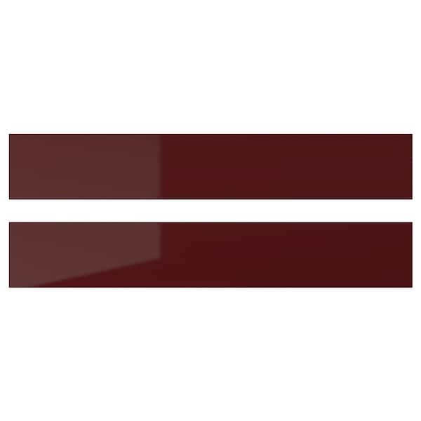 KALLARP - Drawer front, high-gloss dark red-brown, 60x10 cm - best price from Maltashopper.com 40428298