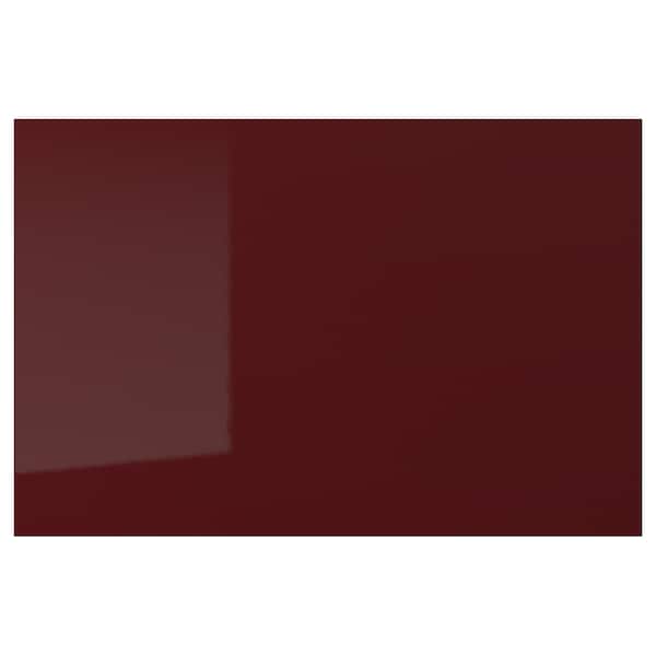 KALLARP - Drawer front, high-gloss dark red-brown