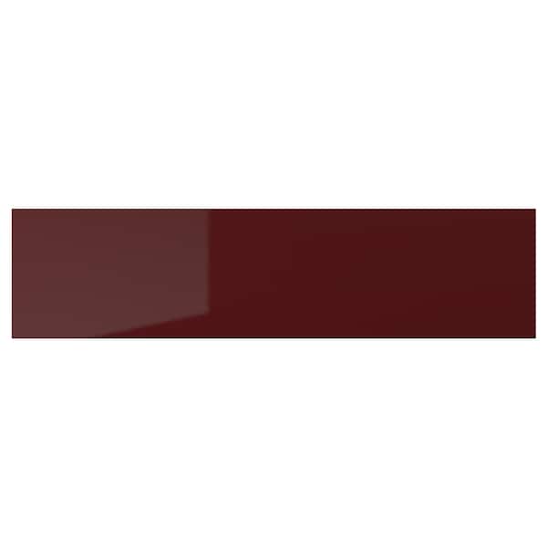 KALLARP - Drawer front, high-gloss dark red-brown, 80x20 cm - best price from Maltashopper.com 40428302