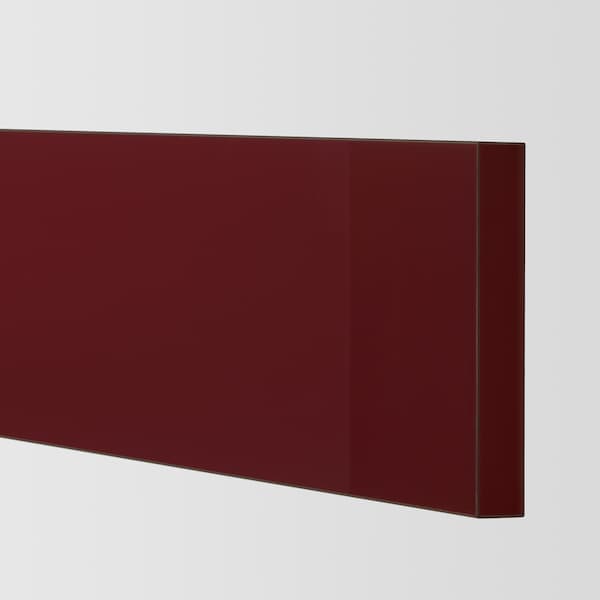 KALLARP - Drawer front, high-gloss dark red-brown, 40x10 cm - best price from Maltashopper.com 00428295