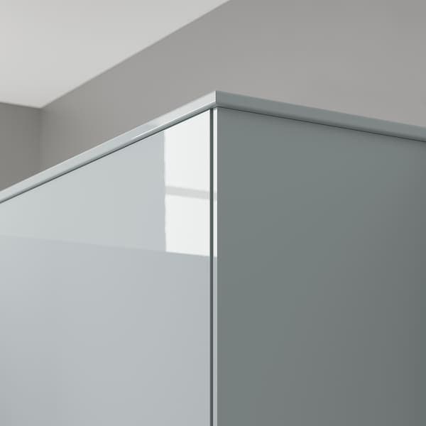 Ikea KALLARP - Deco strip, high-gloss light grey-blue, 221 cm