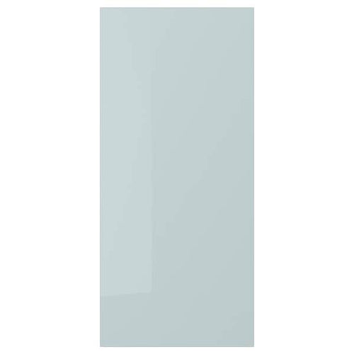 KALLARP - Cover panel, high-gloss light grey-blue, 39x86 cm