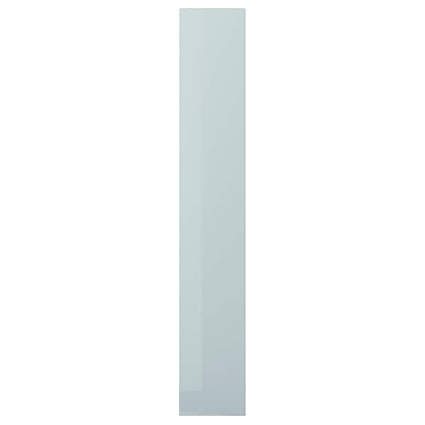 KALLARP - Cover panel, high-gloss light grey-blue, 39x240 cm - best price from Maltashopper.com 60520130