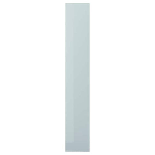 KALLARP - Cover panel, high-gloss light grey-blue, 39x240 cm