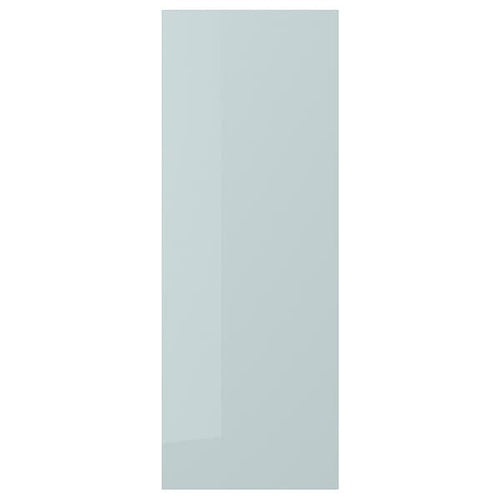 KALLARP - Cover panel, high-gloss light grey-blue, 39x106 cm