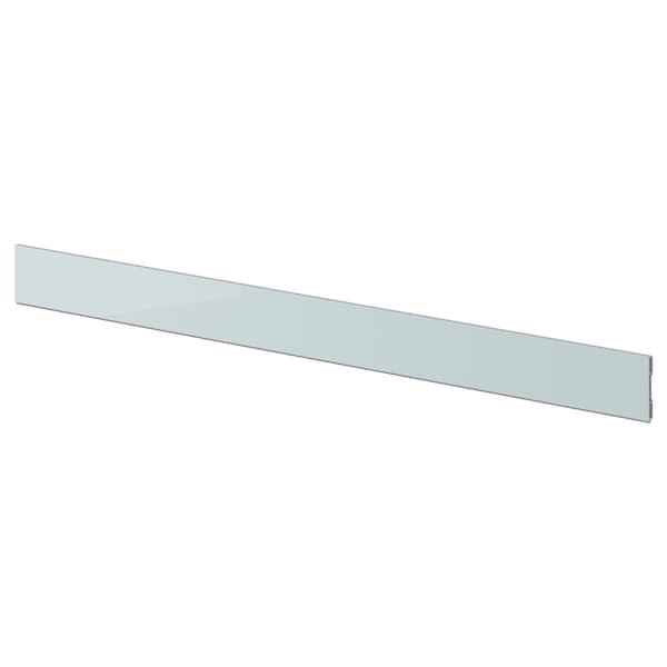 Ikea KALLARP - Plinth, high-gloss light grey-blue, 220x8 cm