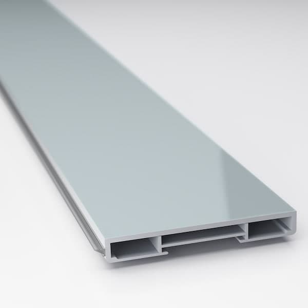 KALLARP - Plinth, high-gloss light grey-blue, 220x8 cm - best price from Maltashopper.com 80520167