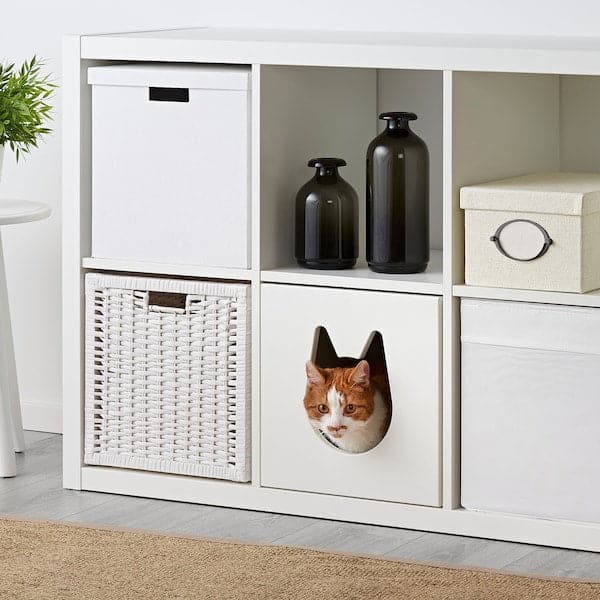 KALLAX Casetta for cats - white 33x33 cm - Premium Wall Shelves & Ledges from Ikea - Just €35.99! Shop now at Maltashopper.com