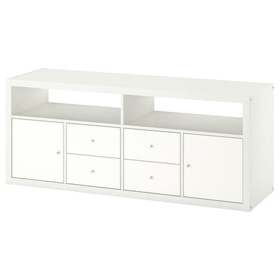 KALLAX - TV storage combination, white, 147x39x60 cm