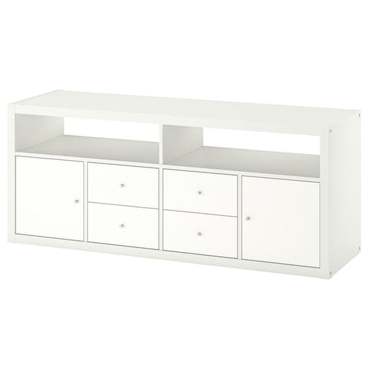 Ikea KALLAX - TV storage combination, white, 147x39x60 cm