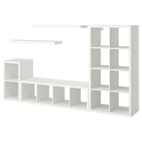 KALLAX / LACK storage combination with 2 shelves, white, 266x39x147 cm