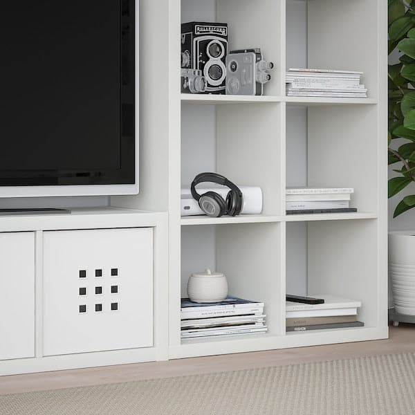 KALLAX / LACK - Storage combination with 2 shelves, white, 266x39x147 cm - best price from Maltashopper.com 89398676