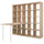 KALLAX / LAGKAPTEN - KALLAX / LAGKAPTEN Desk combination, white/white stained oak effect, 182x159x182 cm