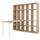 KALLAX / LAGKAPTEN - KALLAX / LAGKAPTEN Desk combination, white/white stained oak effect, 182x179x182 cm