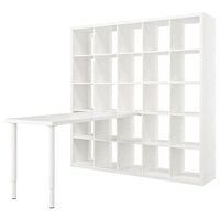 KALLAX / LAGKAPTEN - Desk combination, white, 182x179x182 cm - best price from Maltashopper.com 69481681