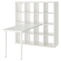 KALLAX / LAGKAPTEN - Desk combination, white, 147x159x147 cm - best price from Maltashopper.com 79481652