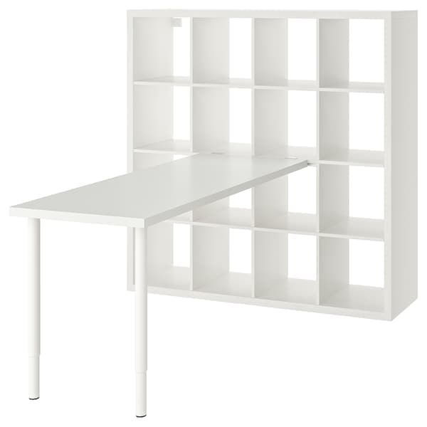 Ikea KALLAX / LAGKAPTEN - Desk combination, white, 147x179x147 cm