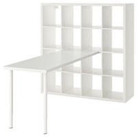 KALLAX / LAGKAPTEN - Desk combination, white, 147x179x147 cm - best price from Maltashopper.com 09481679
