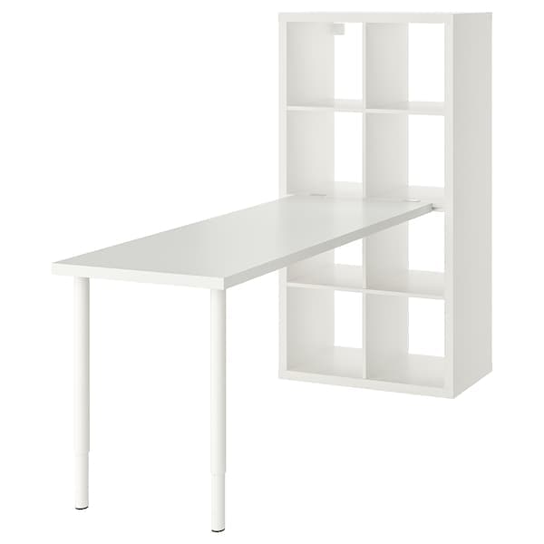 Ikea KALLAX / LAGKAPTEN - Desk combination, white, 77x179x147 cm