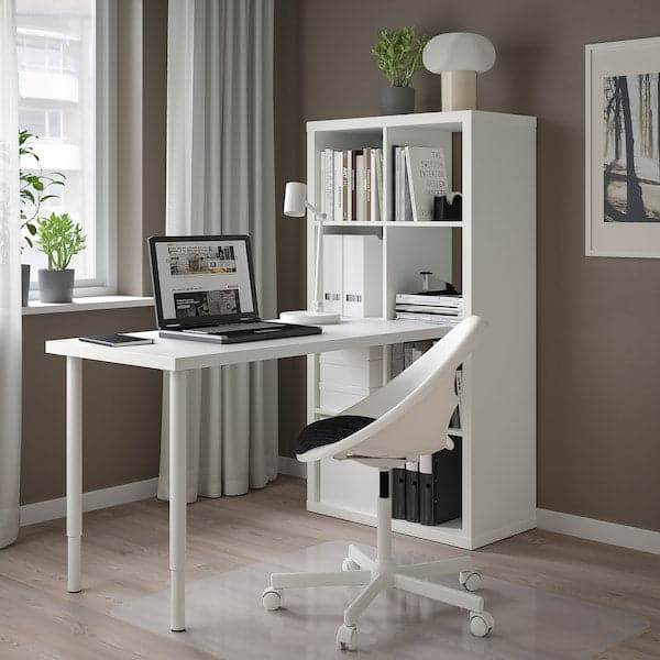 KALLAX / LAGKAPTEN - Desk combination, white, 77x159x147 cm - best price from Maltashopper.com 29481659