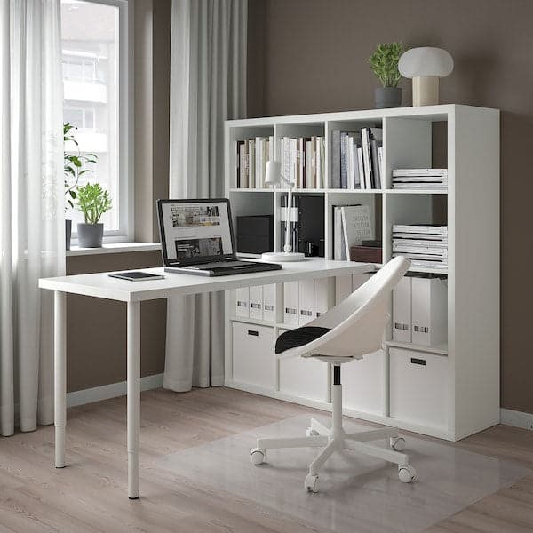 Ikea KALLAX / LAGKAPTEN - Desk combination, white, 147x179x147 cm