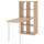 KALLAX / LINNMON - KALLAX / LINNMON Desk combination, white/white stained oak effect, 77x139x147 cm
