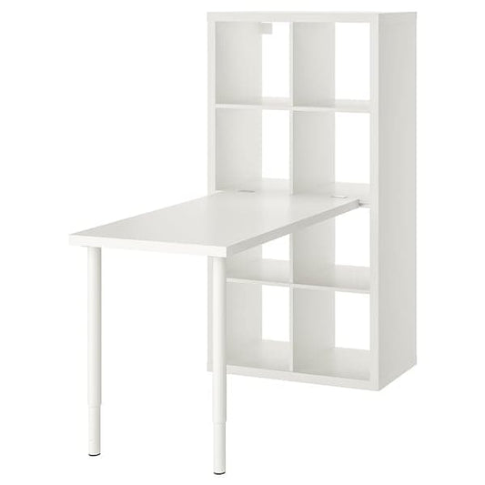 Ikea KALLAX / LINNMON - Desk combination, white, 77x139x147 cm