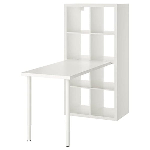 KALLAX / LINNMON - Desk combination, white, 77x139x147 cm