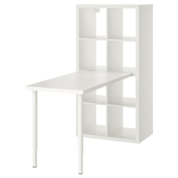 KALLAX / LINNMON - Desk combination, white, 77x139x147 cm