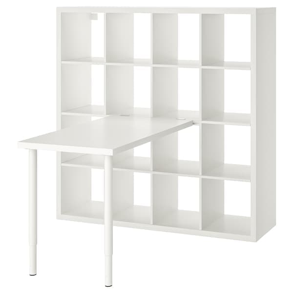 Ikea KALLAX / LINNMON - Desk combination, white, 147x139x147 cm