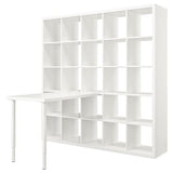 KALLAX / LINNMON desk combination, white, 182x139x182 cm