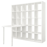 KALLAX / LINNMON - Desk combination, white, 182x139x182 cm - best price from Maltashopper.com 09481698