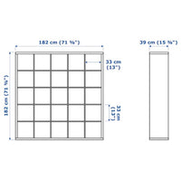 KALLAX - Shelving unit with 10 inserts, white, 182x182 cm - best price from Maltashopper.com 09278338