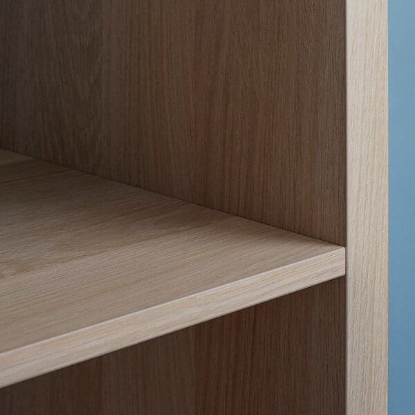 KALLAX - Shelving unit with 4 inserts, white stained oak effect, 147x147 cm - best price from Maltashopper.com 19197596