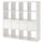 KALLAX - KALLAX Shelving unit with 4 inserts, high-gloss/white, 147x147 cm