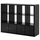 KALLAX - KALLAX Shelving unit with 4 inserts, black-brown, 147x112 cm