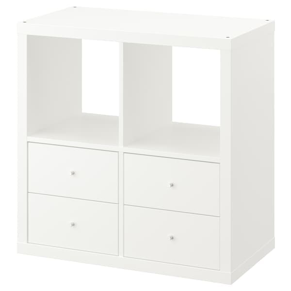 Ikea KALLAX - Shelving unit, with 4 drawers/white, 77x77 cm
