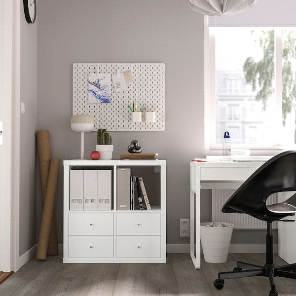Ikea KALLAX - Shelving unit, with 4 drawers/white, 77x77 cm