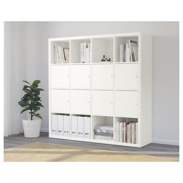 KALLAX - Shelving unit with 8 inserts, white, 147x147 cm - best price from Maltashopper.com 69017475