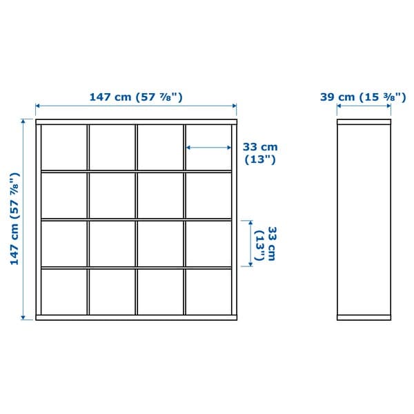 KALLAX - Shelving unit with 8 inserts, white , 147x147 cm - Premium Wall Shelves & Ledges from Ikea - Just €323.99! Shop now at Maltashopper.com