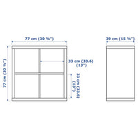 KALLAX - Shelving unit with doors, white, 77x77 cm - best price from Maltashopper.com 19278272