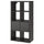 KALLAX - KALLAX Shelving unit with doors, black-brown, 77x147 cm