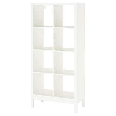 KALLAX - Shelving unit with underframe, white/white, 77x164 cm - best price from Maltashopper.com 29442615