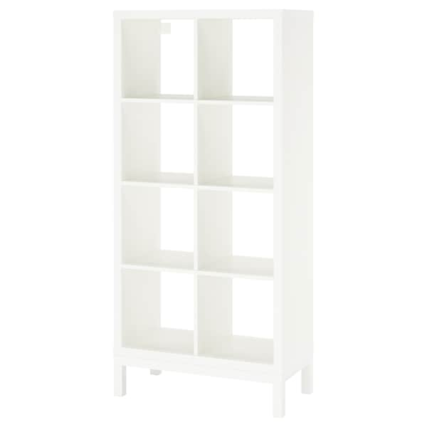 KALLAX - Shelving unit with underframe, white/white, 77x164 cm