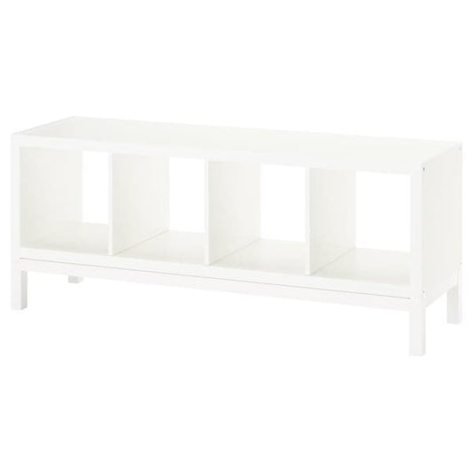 Ikea KALLAX - Shelving unit with underframe, white/white, 147x59 cm