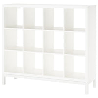 KALLAX - Shelving unit with underframe, white/white, 147x129 cm - best price from Maltashopper.com 79442694